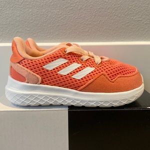 New toddler girls Adidas shoes.
